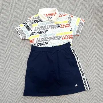 LE COQ SPORTIF 피케 셔츠 스커트 세트