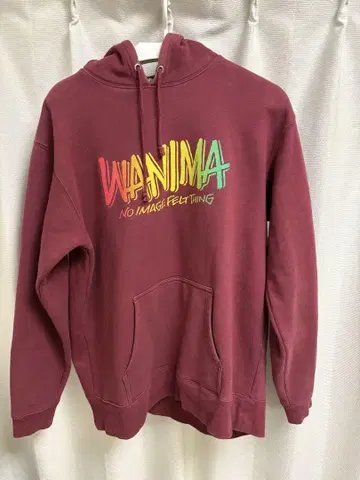 WANIMA 버건디색 후드티 XL 사이즈