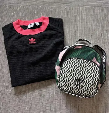 adidas 메쉬 반팔 티셔츠 가방 세트