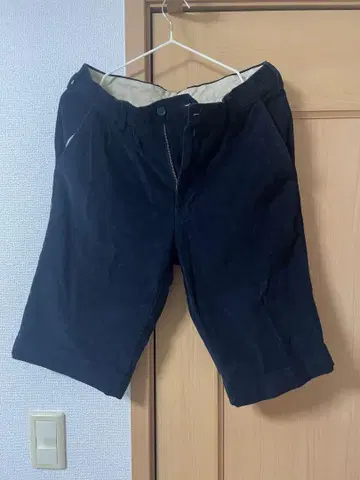코듀로이 하프 팬츠 네이비
