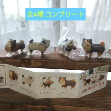 나무 조각 심부름 시바견 피규어 컴플리트 세트