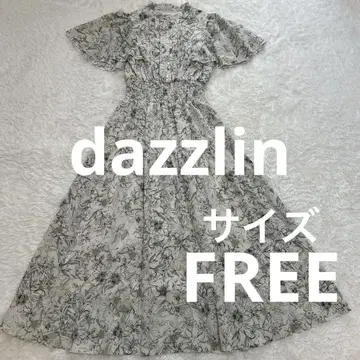 dazzlin 백 리본 프린트 원피스