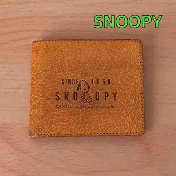 [레어] 스누피 접이식 지갑 가죽 지갑 천연 가죽 레트로 빈티지 골동품