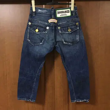 고품질 디스퀘어드 크롭 데님 38 청바지 Dsquared2