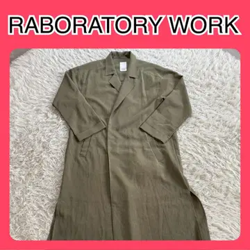 LABORATORY WORK 롱 오픈 칼라 셔츠 자켓
