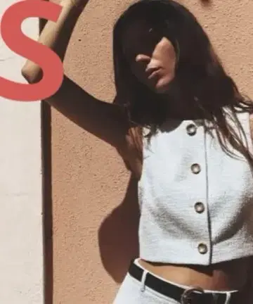ZARA 텍스처 크롭 베스트