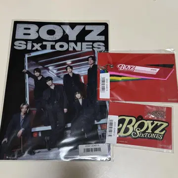 SixTONES BOYZ 특전 러버 키링 리본 A5 클리어 파일