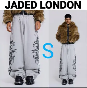 JADED LONDON Baggy Blade 스웨트 팬츠 그레이 S