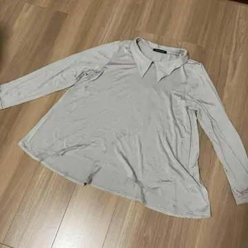 미즈이로 ind 카라 부착 상의 긴팔