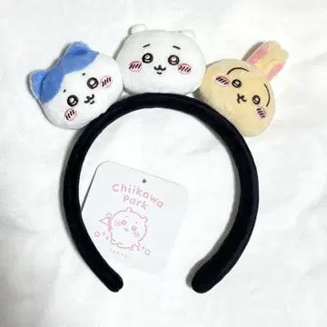 치이카와 파크 봉제 인형 머리띠 (치이카와 하치와레 토끼 얼굴)
