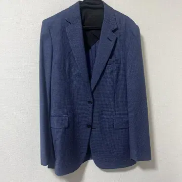 폴스미스 네이비 체크 무늬 비즈니스 테일러드 자켓