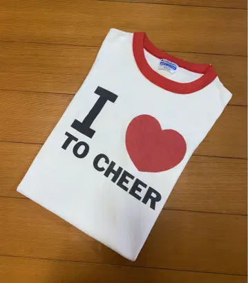 80년대~I LOVE TO CHEER 빈티지 링거 티셔츠 레어