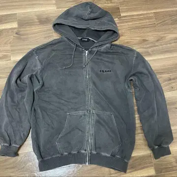 XLARGE 피그먼트 다이 엠보싱 로고 지퍼 후드 스웨트 L