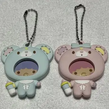 산리오 키키라라 리틀트윈스타 포토 배지 마스코트