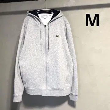 새상품급 LACOSTE SPORT 풀 집업 후드티 속기모 그레이 M~L