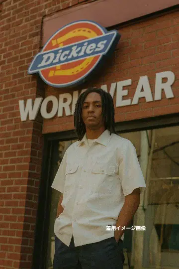 Dickies x VIRGIL NORMAL WISLOM 반팔 셔츠 화이트