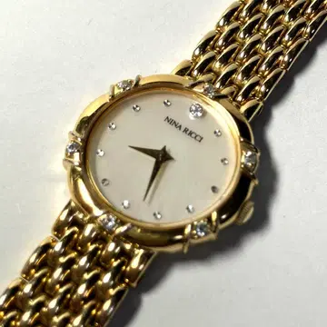 NINA RICCI 니나리치 여성용 손목시계 작동품 골드 보석 장식