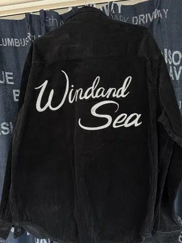 WIND AND SEA 코듀로이 셔츠 자켓 블랙 L