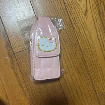 산리오 키티 핸들 케이스 파우치 핑크 퀼트