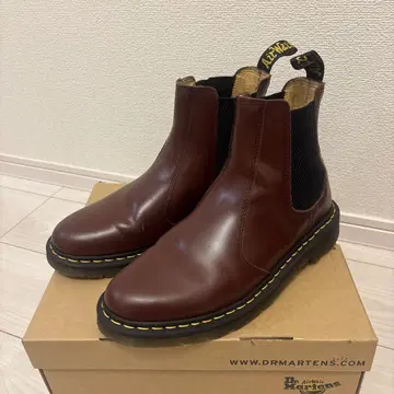 Dr.Martens 닥터마틴 사이드 고어 부츠 체리 레드 UK9