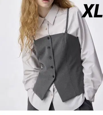 미사용 새상품 GU 프론트 버튼 뷔스티에 XL