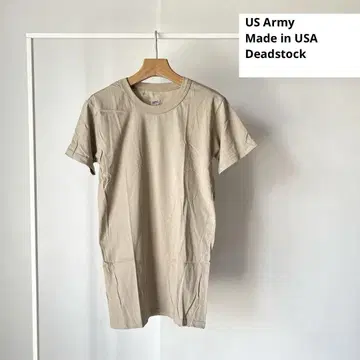 [데드스탁 USA제] 미군 티셔츠 S 베이지