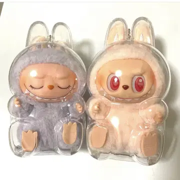 팝마트 앉아있는 라부부 케이스 2개 세트 플라스틱 케이스
