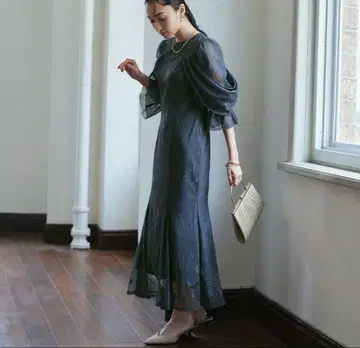 RUIRUE BOUTIQUE 레이스 머메이드 플레어 파티 드레스