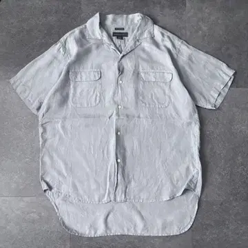 90년대 BANANA REPUBLIC 린넨 오픈 카라 반팔 셔츠
