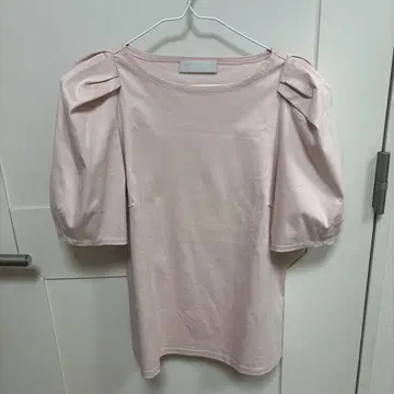 셀포드 티셔츠 T셔츠 퍼프 슬리브 핑크 코튼 38