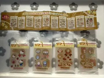 산리오 칭찬 스티커풍 참 4종 세트
