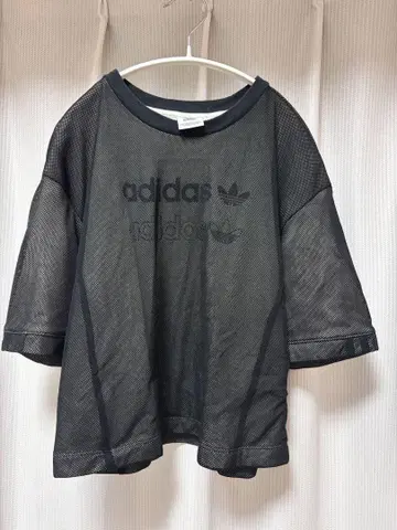 adidas 메쉬 디자인 숏 기장 티셔츠