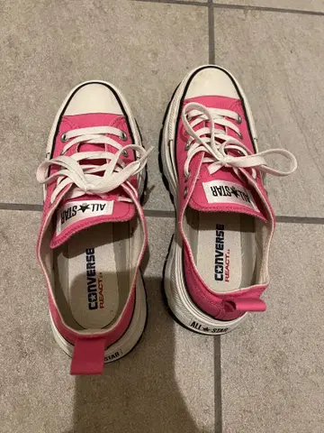 CONVERSE ALL STAR REACT 핑크 통굽 스니커즈