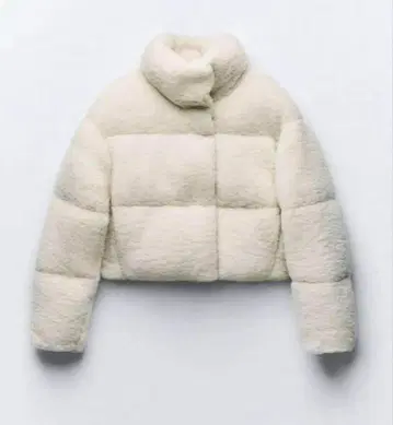 zara 페이크 보아 퍼프 아노락 xs