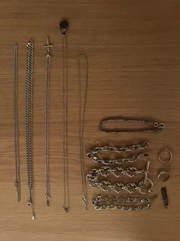 WYM LIDNM CHUNKY CHAIN BRACELET 목걸이 세트
