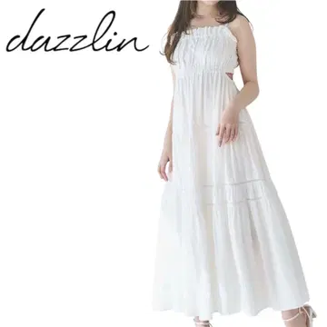 dazzlin 사이드 오픈 코튼 원피스 택 포함 미사용 새상품 롱 기장