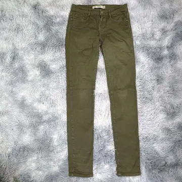 ZARA [36] 스키니 데님 팬츠 그린 여성용 작은 사이즈