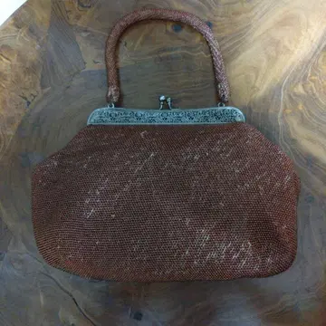 쇼와 레트로 비즈 가마구치 핸드백