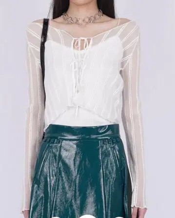 PAMEO POSE FISH NET 가디건 새상품