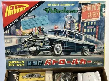 귀중 60년 이상 전 니치모 양철 혼합 프라모델 경시청 패트롤카 토요펫
