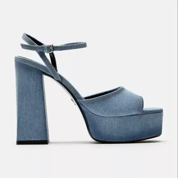 ZARA 데님 플랫폼 샌들