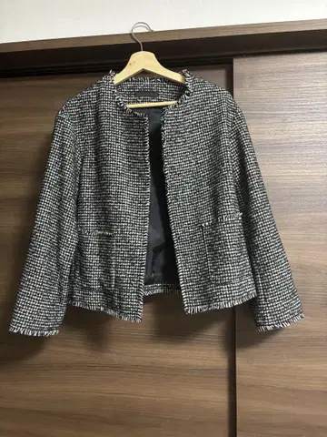 UNIQLO 유니클로 트위드 노카라 재킷