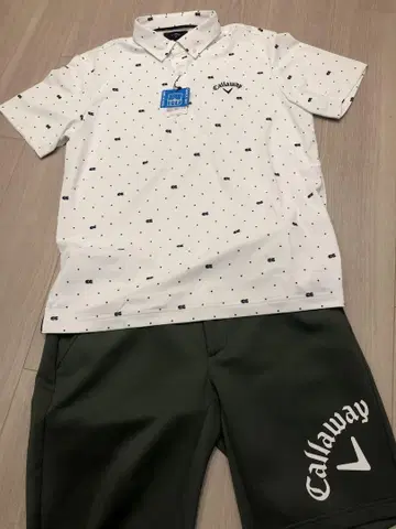 새상품 캘러웨이 골프웨어 피케 셔츠 반팔 남성용 Callaway 화이트