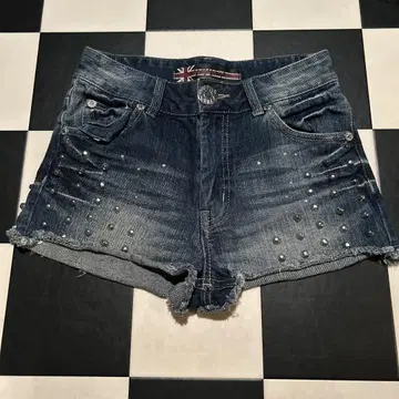 DIGDEEP studded denim shorts