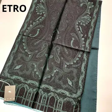 미사용 에트로 ETRO 스톨 스카프 아세테이트 실크 페이즐리