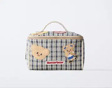 ZARA butterbear 버터베어 트래블 파우치 체크