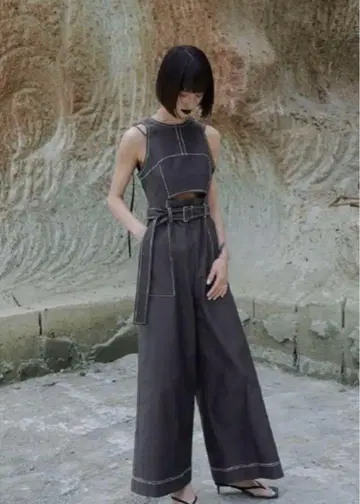 JOSEMOON BELTED JUMP SUITS [가격 인하 불가]
