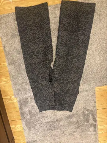 ZARA 레오파드 스트레이트 와이드 팬츠