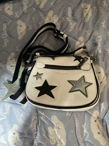 MARCJACOBS 가죽 숄더백 별 스타 디자인 천연 가죽