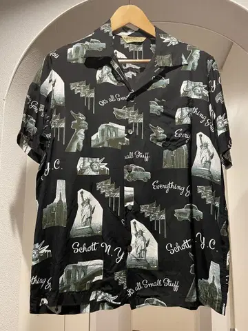 Schott 오픈 카라 셔츠
